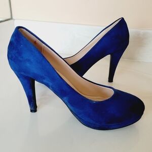 DbDk Fashion Adamaris Navy Blue Suede High Heel Pumps